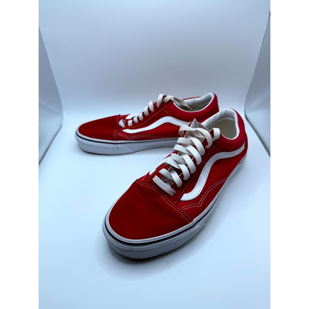 Vans Old Skool VN0A4BV5JV6 Mens 7.5 Sneaker Racing Red White Skateboard Shoes